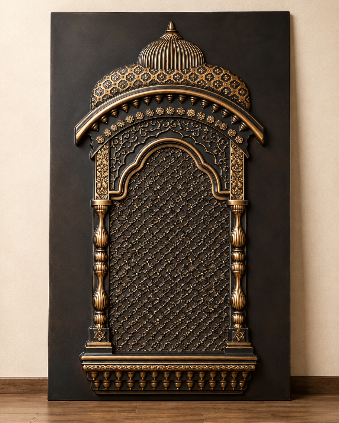 Royal Gold Mandap Ganpati Backdrop Panel 2x4