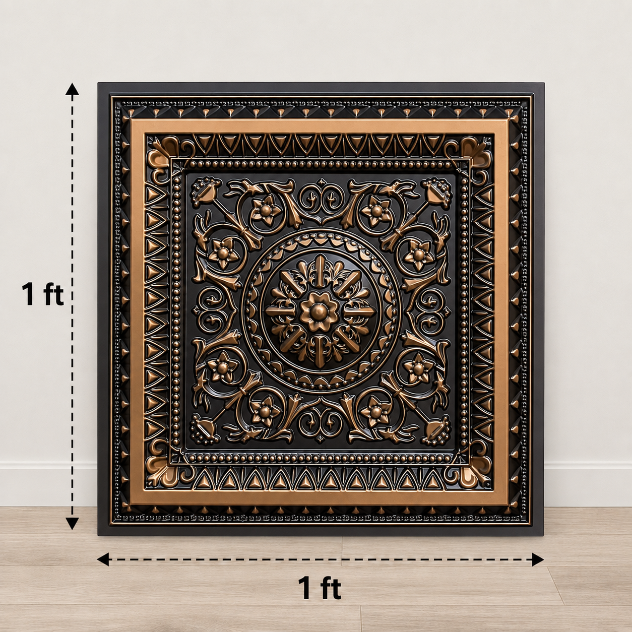 TryMe Ganpati Festive Backdrop Panel — Antique Gold 1×1 thumbnail 2