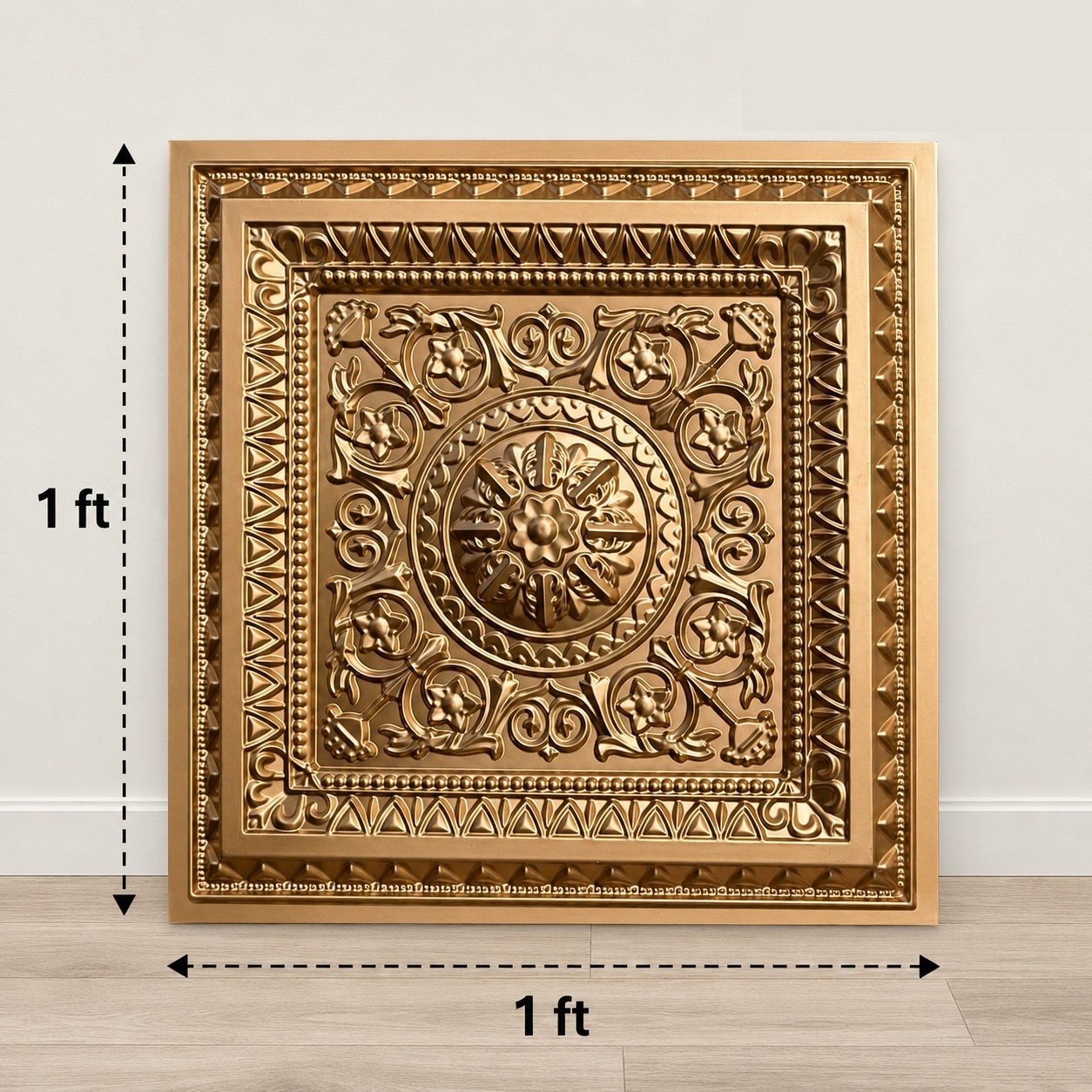 TryMe Ganpati Festive Backdrop Panel — Gold 1×1 thumbnail 2