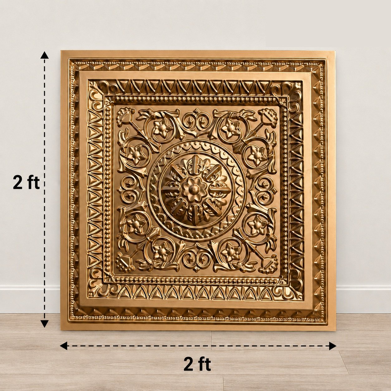 TryMe Ganpati Festive Backdrop Panel — Gold 2×2 thumbnail 2