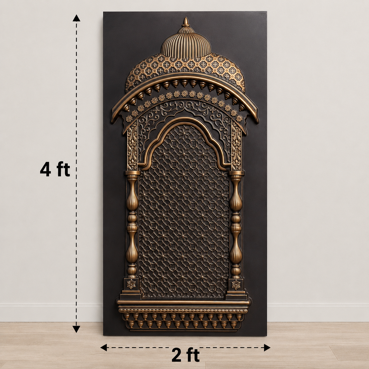 TryMe Ganpati Festive Backdrop Set — Antique Gold AG-2 (6-2×2 Panel, 6-Four-Partition Panel, 2 Zarokha) thumbnail 5
