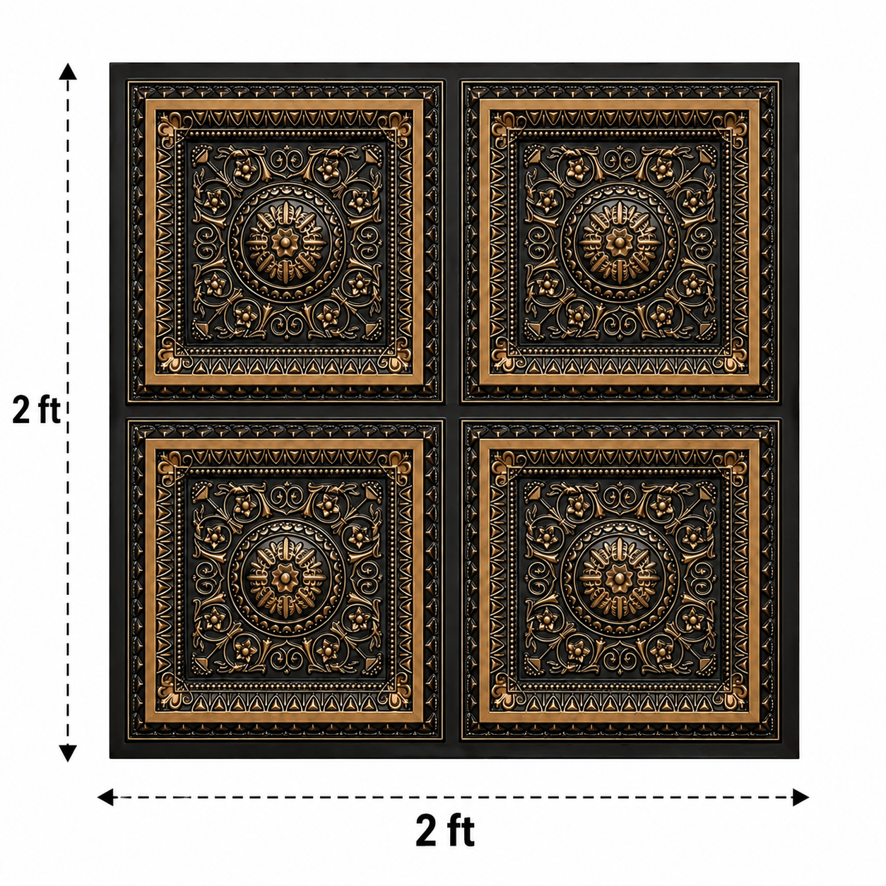 TryMe Royal Ganpati Readymade Festive Mandap Set (6×6 ft) — Antique Gold [ 2x2 Panel :- 4, 3 partition Panel, 1 Zarokha ] thumbnail 5