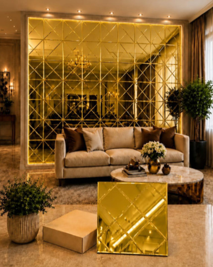 Moroccan Quatrefoil Mirror Tiles