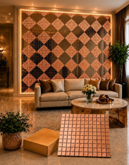 Royal Sunburst Decorative Mirror Tiles