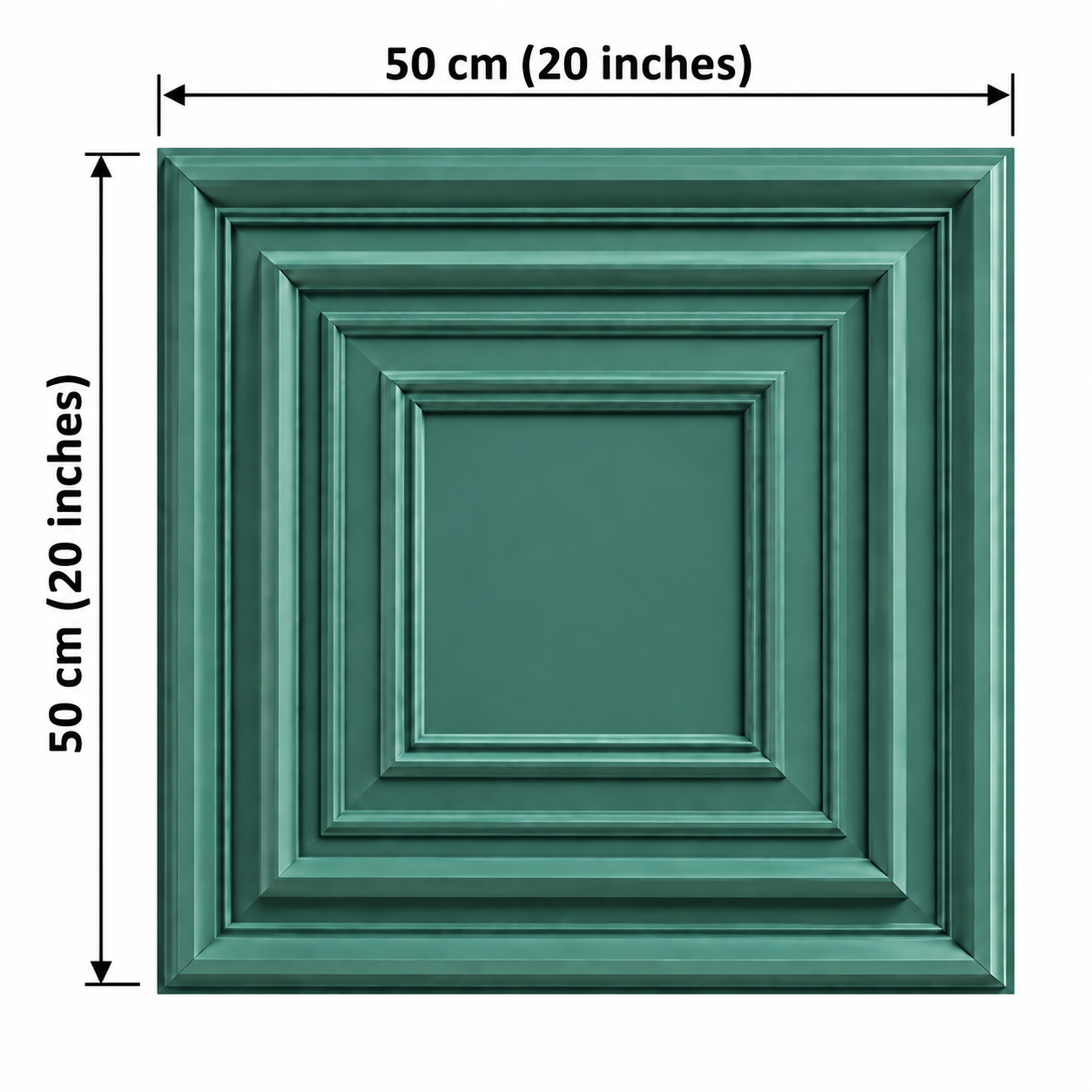 TryMe Rich 3D Architectural Wall Panel Solid Bevel — Sage Green (50×50 cm) thumbnail 2