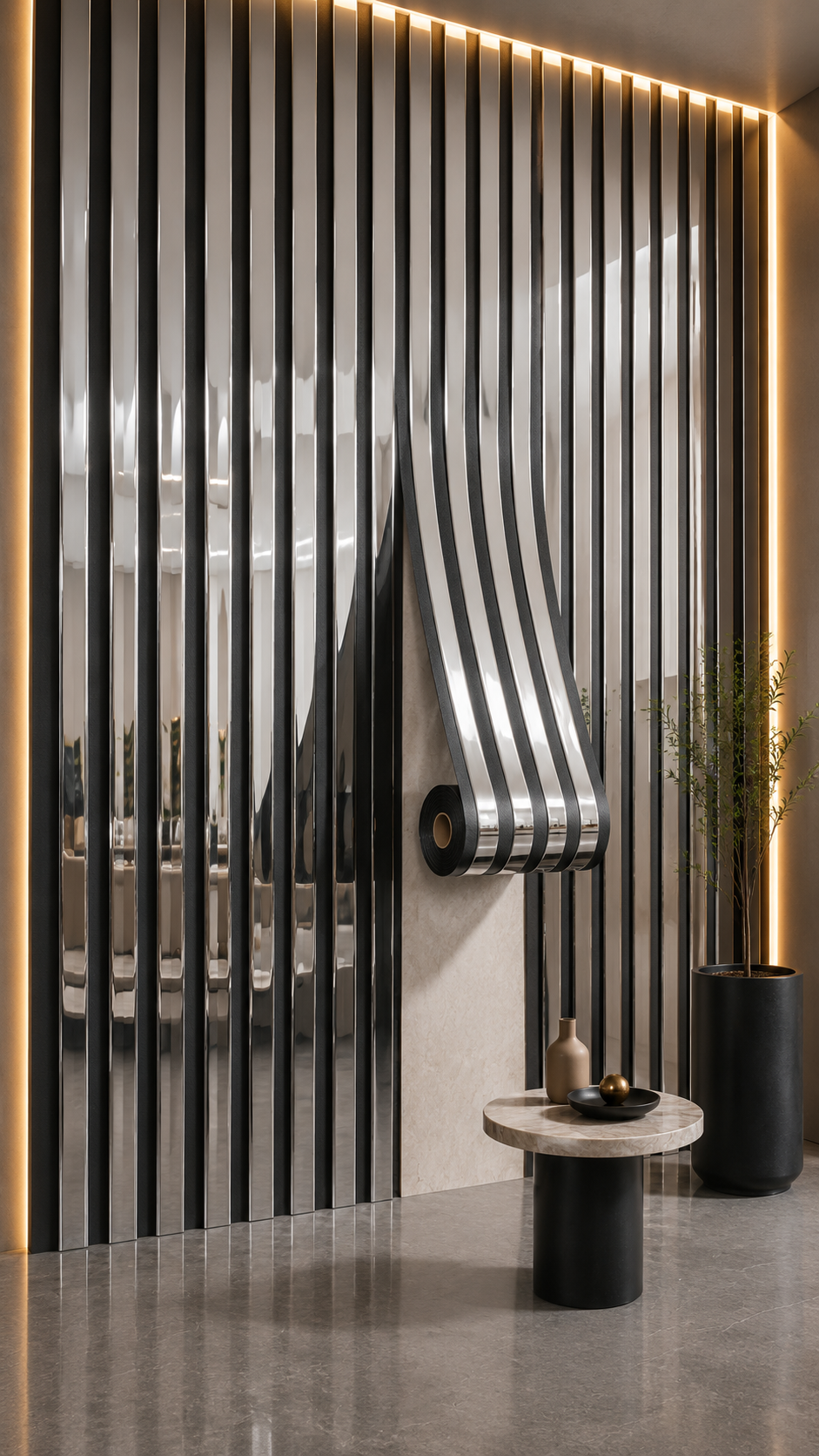 Premium Self Adhesive Grill Sheet – Silver Mirror Chrome Finish