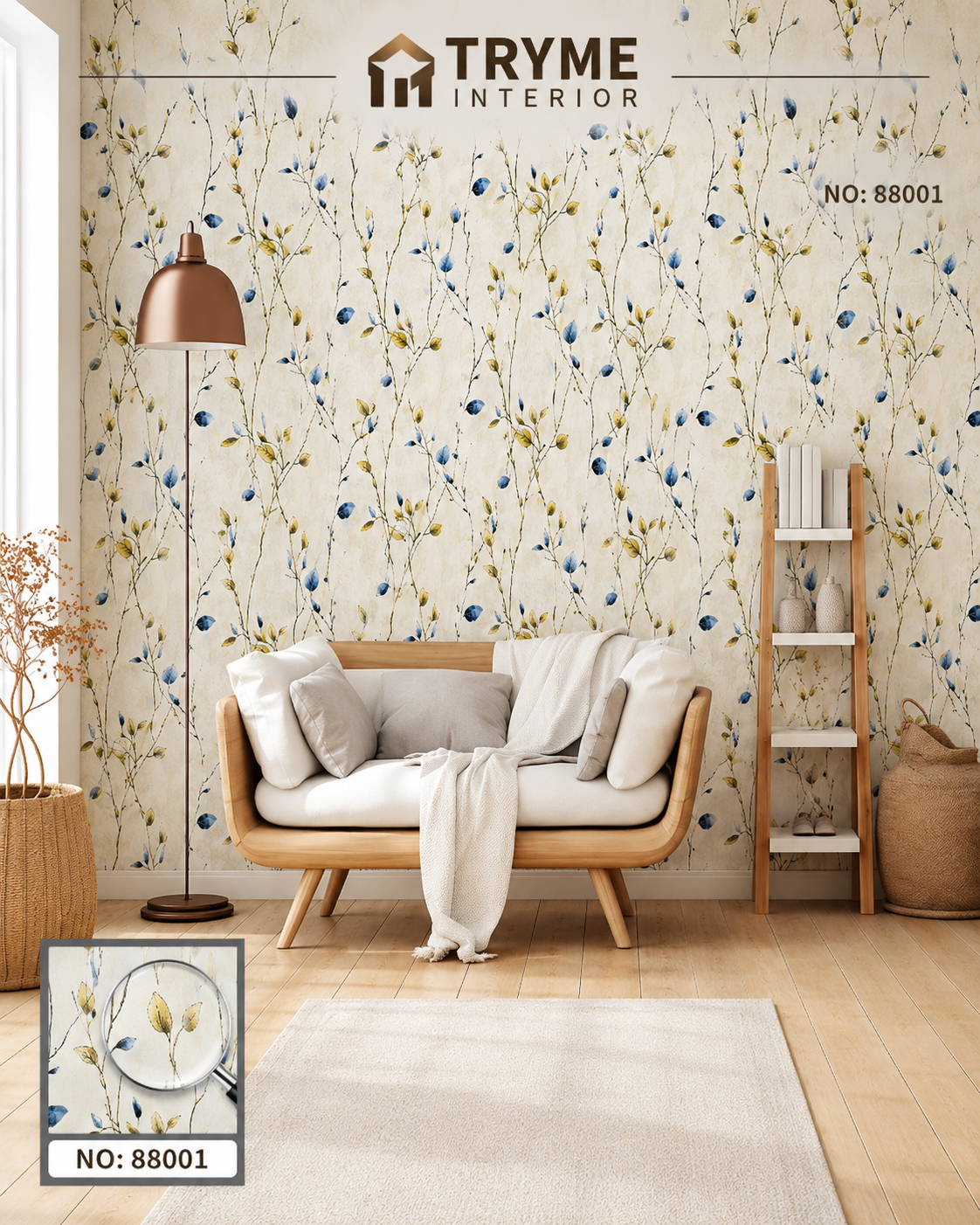 Retro 3D Embossed Modern Leaf Peel and Stick Decorative Wall Panel wallpaper collection